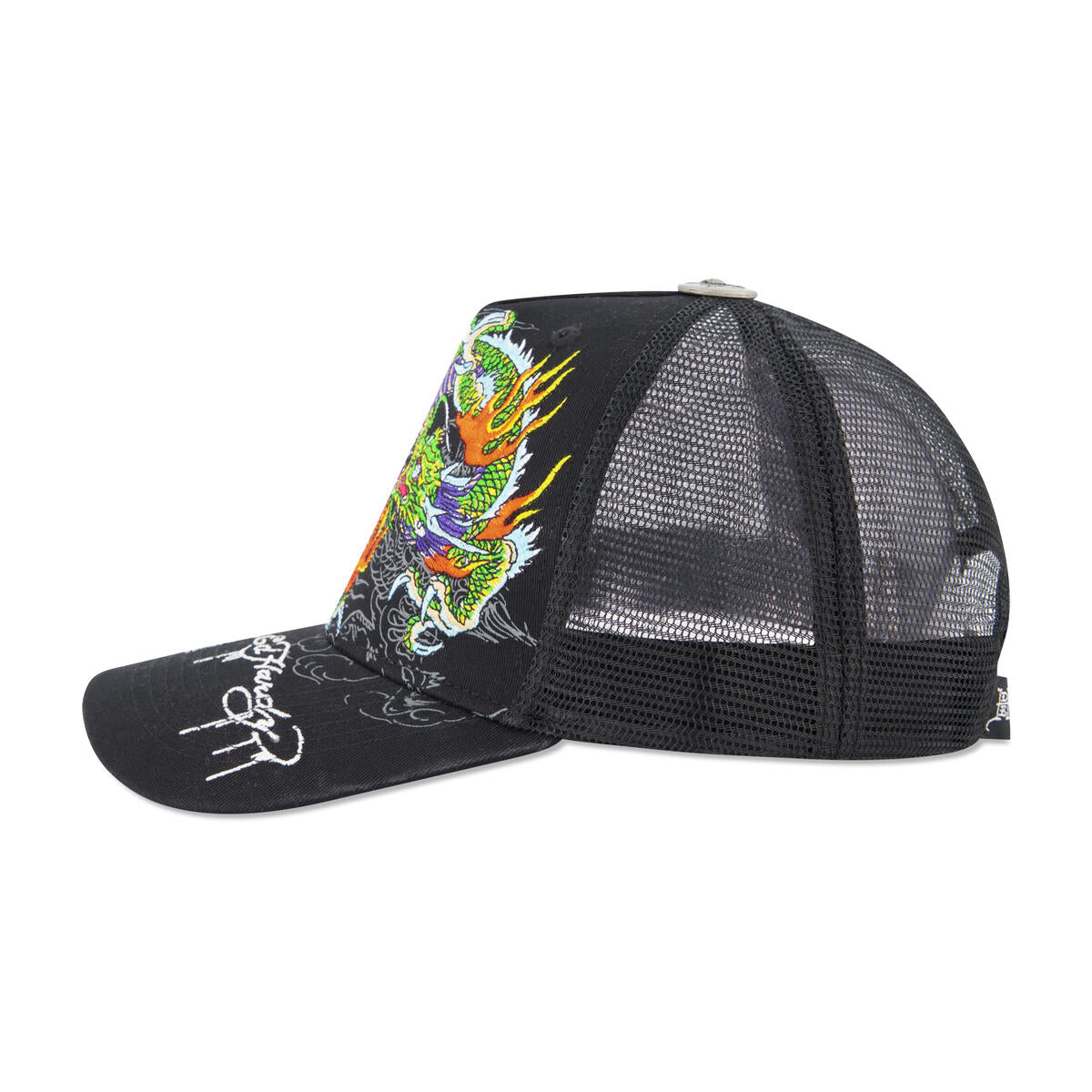 ED HARDY EMBROIDERED JAPAN DRAGON HAT – BLUE CITY NYC