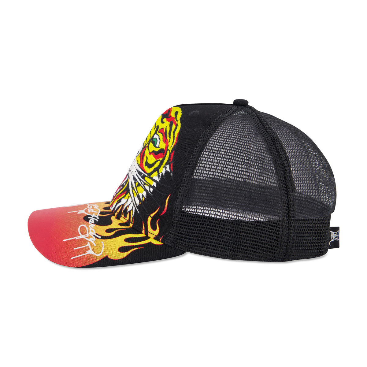 ED HARDY EMBROIDERED TIGER FLAME HAT – BLUE CITY NYC