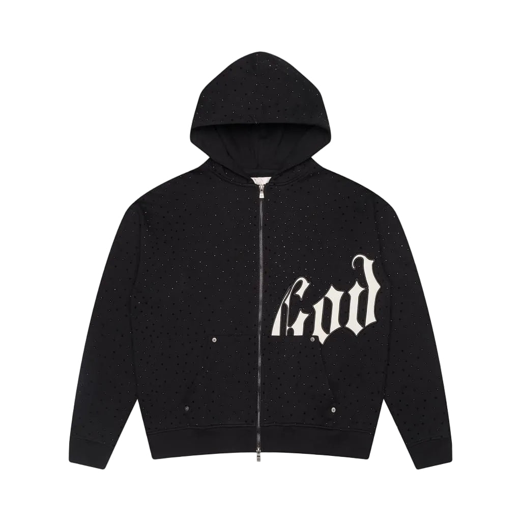 GODSPEED OG LOGO VVS RHINESTONE ZIP HOODIE – BLUE CITY NYC