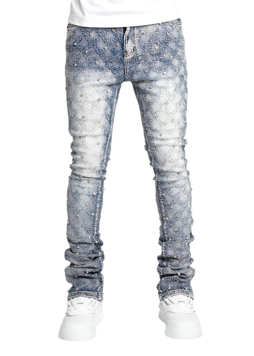 GUAPI EMBELLISHED V1 JEANS – BLUE CITY NYC