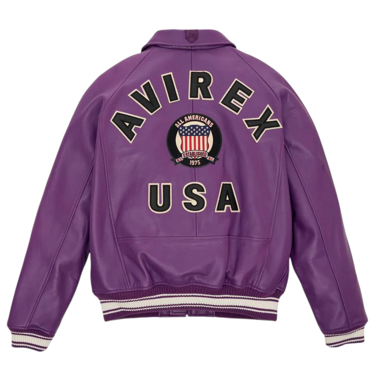 AVIREX LEATHER ICON JACKET – BLUE CITY NYC