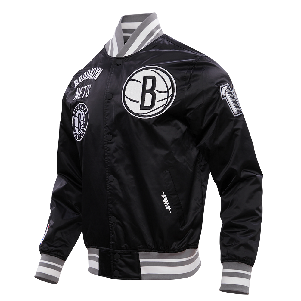 PRO STANDARD MLB BROOKLYN NETS RETRO CLASSIC SATIN JACKET – BLUE