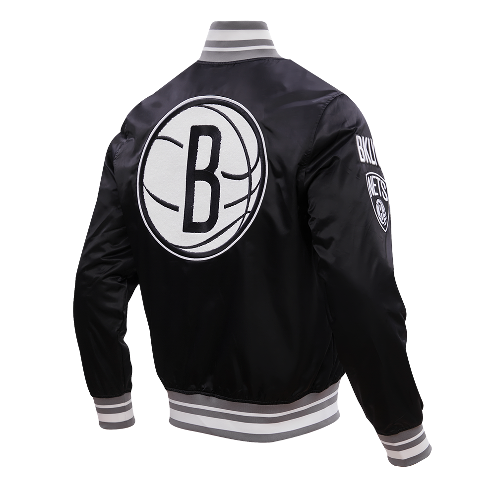PRO STANDARD MLB BROOKLYN NETS RETRO CLASSIC SATIN JACKET – BLUE