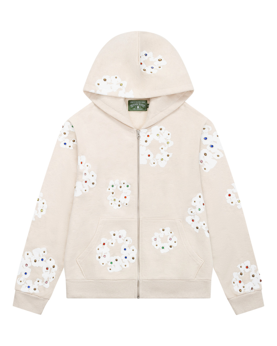 Etrarium 静寂と青Knit Zip Hoodie GRAY/WHITE Etrarium 静寂と青Knit Zip Hoodie GRAY/WHITE Etrarium 静寂と