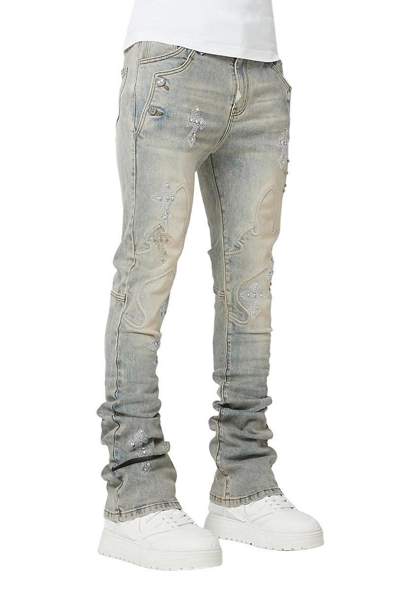 パンツ GUAPI Iron Grey Distressed Denim 28 GUAPI FADED CROSS DENIM – BLUE CITY NYC