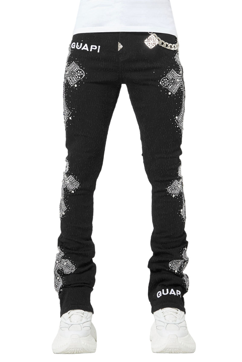 GUAPI OBSIDIAN DISTRESSED CROSS DENIM – BLUE CITY NYC
