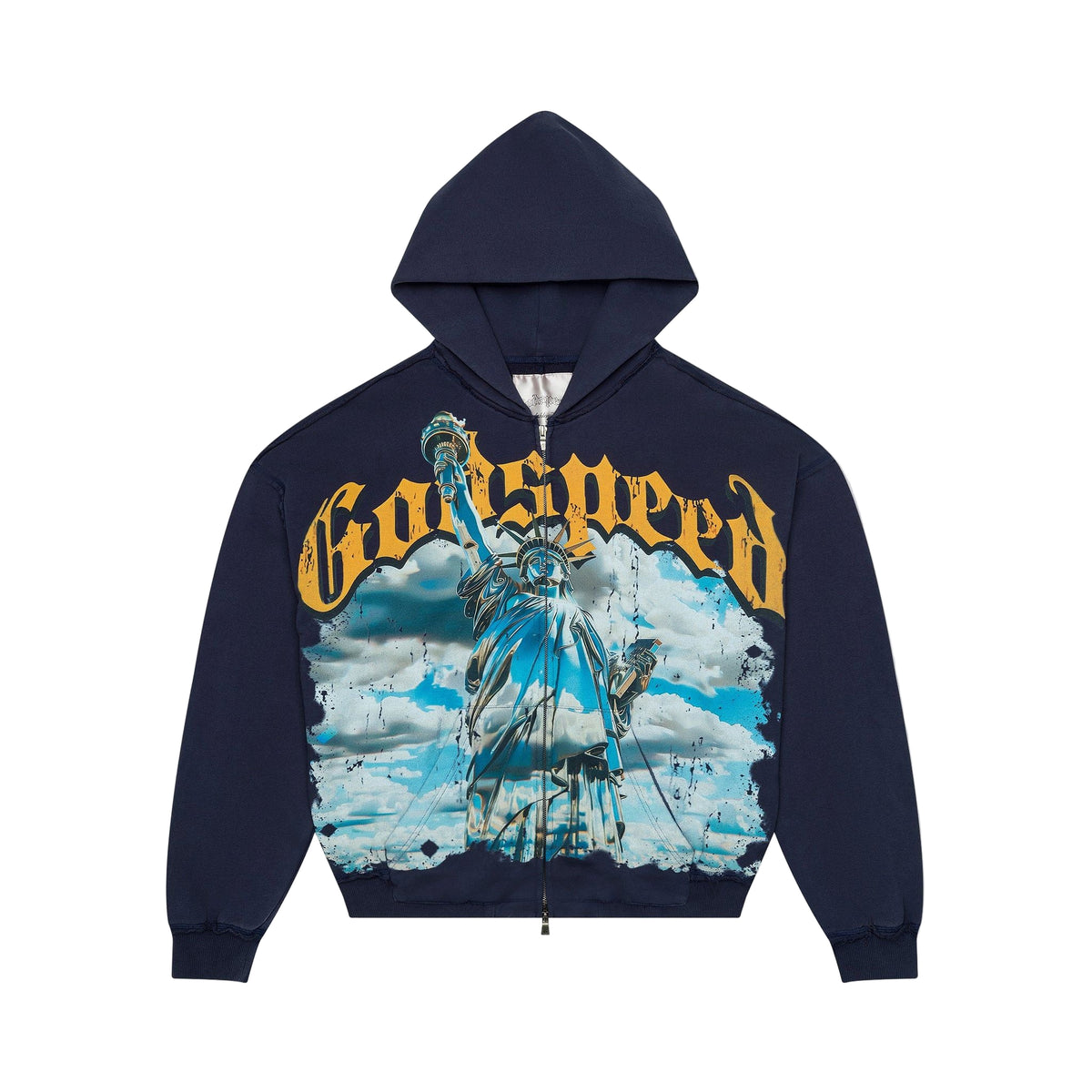 パーカー GODSPEED Chrome Liberty Zip Hoodie V2 GODSPEED CHROME LIBERTY ZIP HOODIE – BLUE CITY NYC