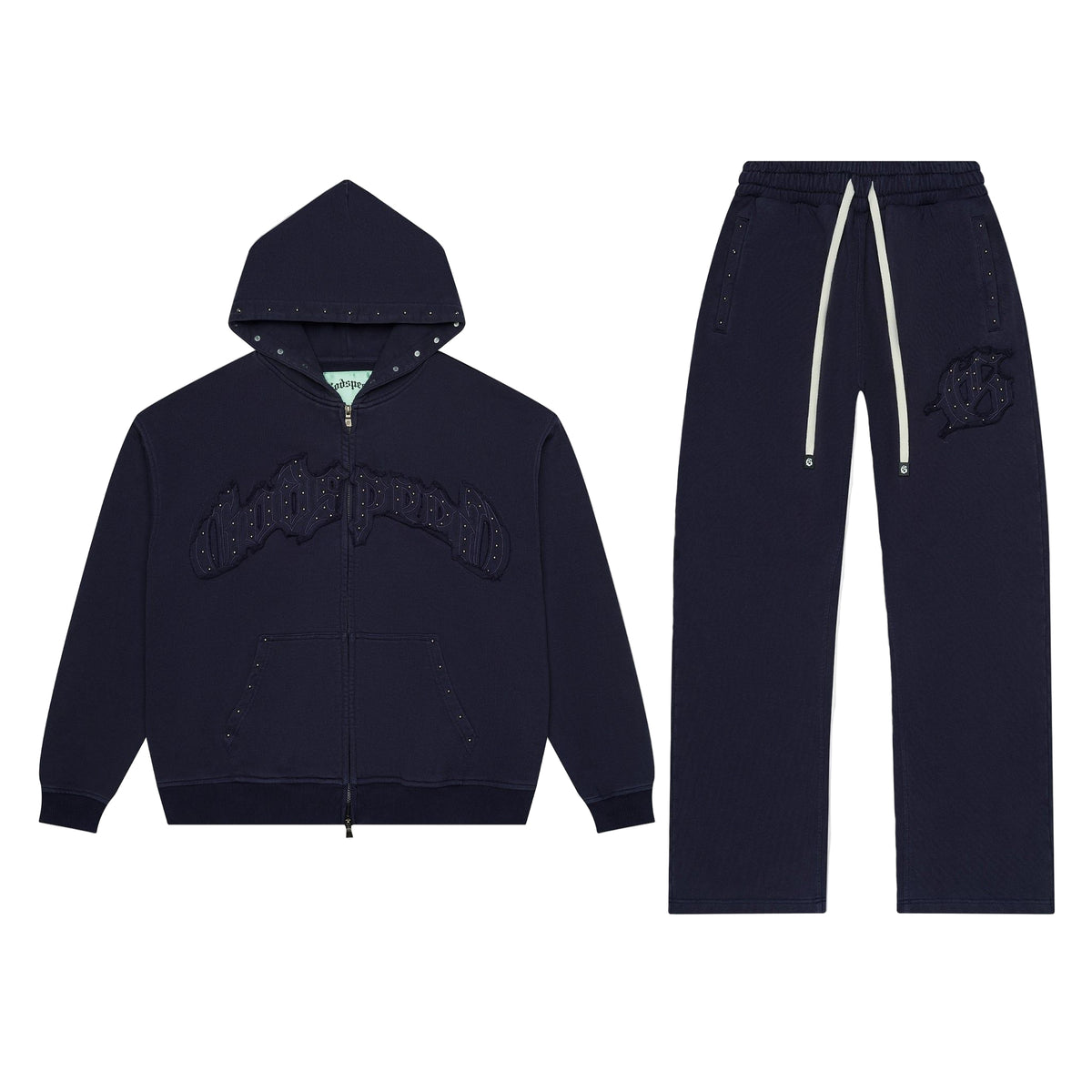 ハ*シ様 00s GOODENOUGH Speedy Thermal L GODSPEED SYMMETRIC STUDDED ZIP HOODIE – BLUE CITY NYC