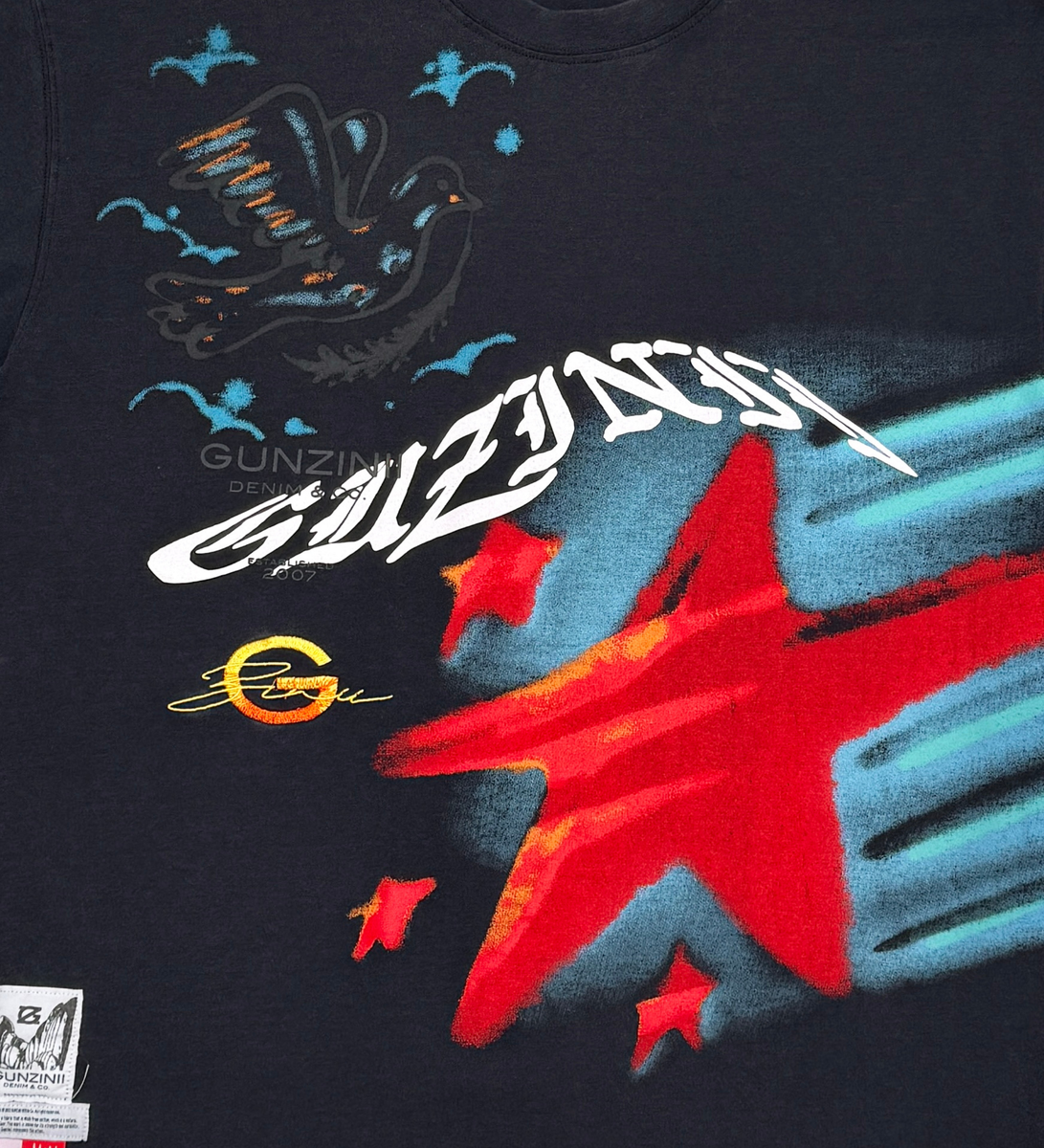 GUNZINII STAR T.SHIRT – BLUE CITY NYC
