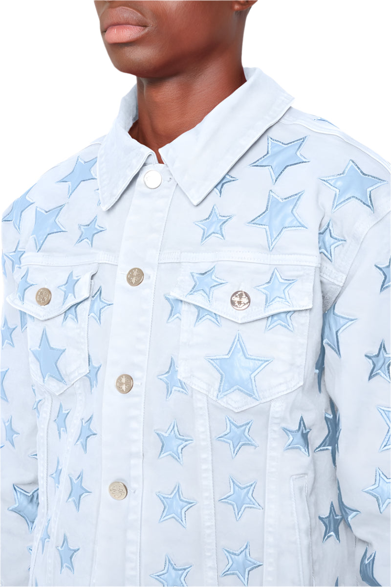 GUAPI STARS DENIM JACKET – BLUE CITY NYC