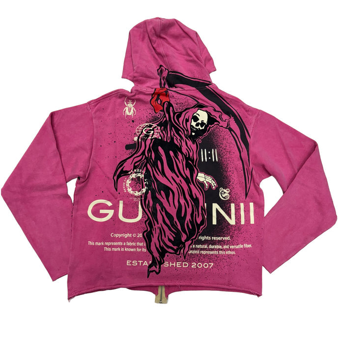 GUNZINII ANGEL OF DEATH ZIP HOODIE – BLUE CITY NYC