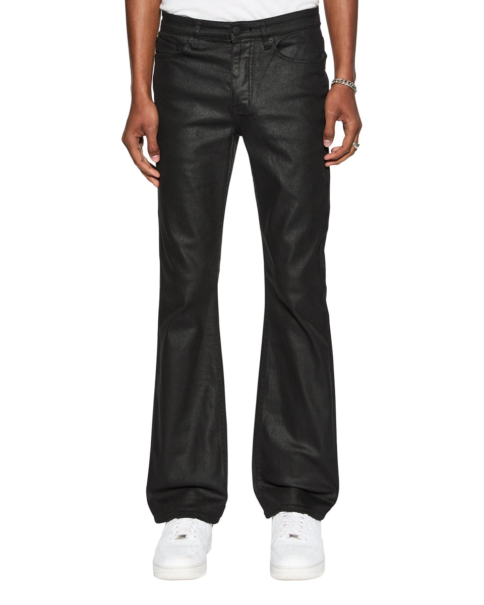 坂本龍一様Destroyed Wax Coated Skinny Denim JEANS_BRONKOBLACKWAX_1177_2048