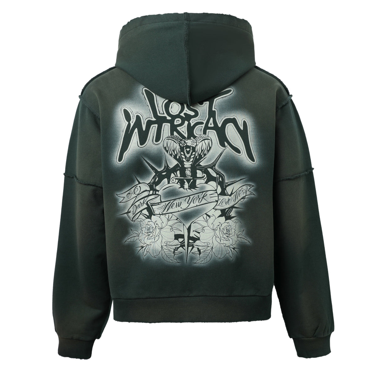 LOST INTRICACY VINTAGE RHINESTONE ZIP HOODIE – BLUE CITY NYC