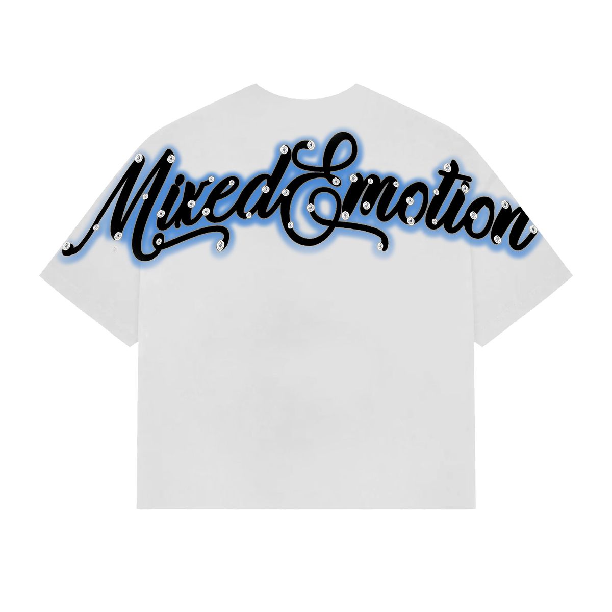 MIXED STATUE RHINESTONE CROPPED TEE – BLUE CITY NYC