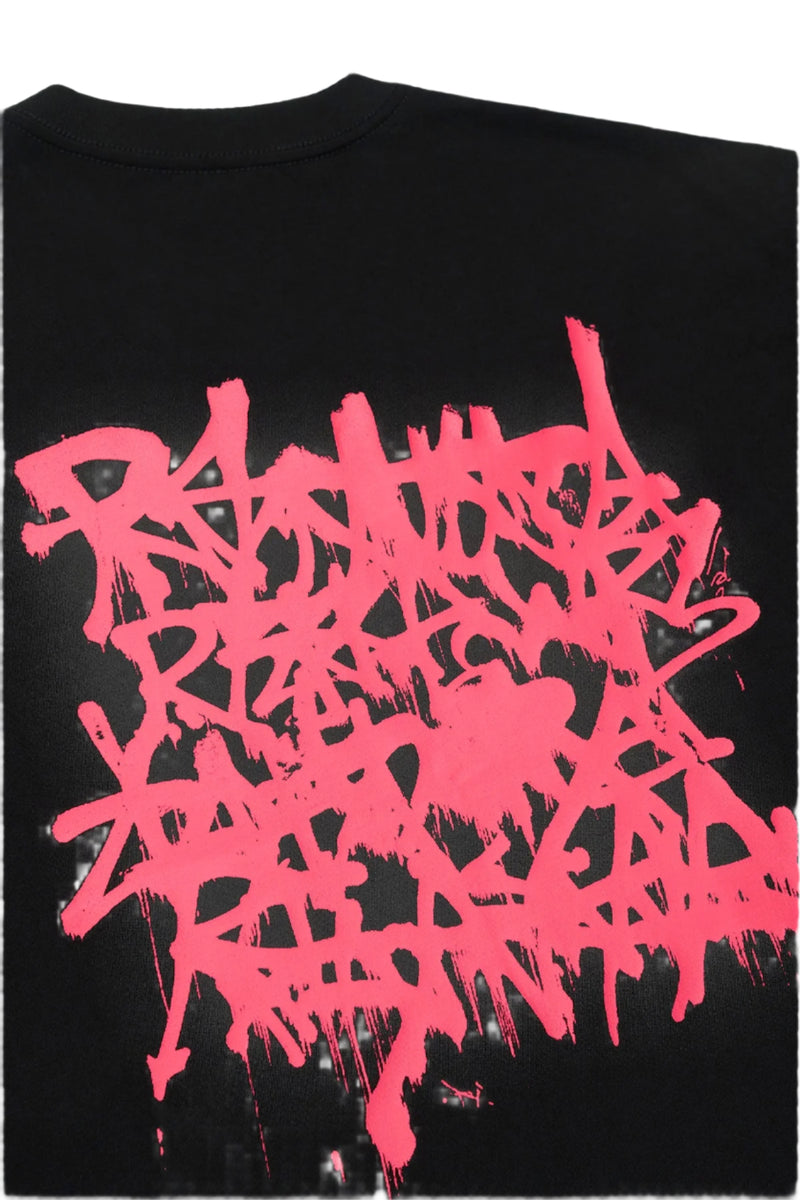 RTA COLIN OVERSIZED GRAFFITI PINK T-Shirt – BLUE CITY NYC