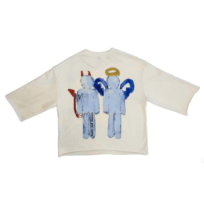 SYNDICATE SAINTS N SIMNERS CROPPED CREWNECK T.SHIRT – BLUE CITY NYC