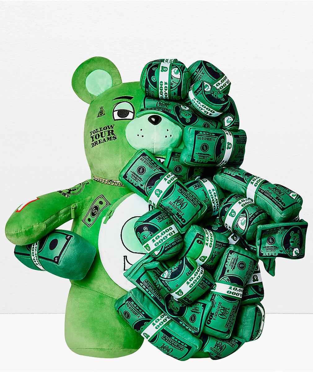 SPRAYGROUND MONEY ON MONEY BEAR BACKPACK – BLUE CITY NYC