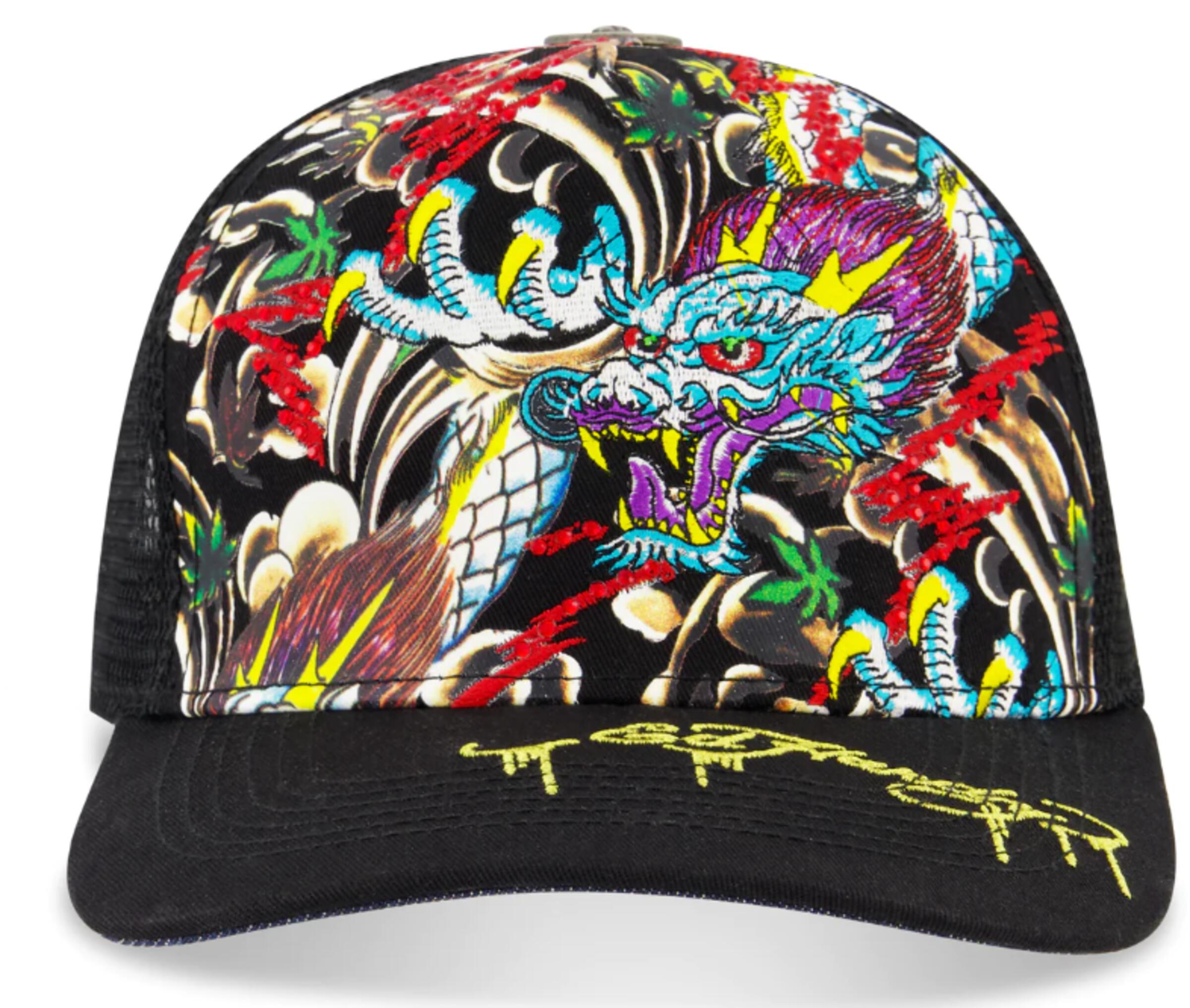 ED HARDY RHINESTONE DRAGON HAT – BLUE CITY NYC