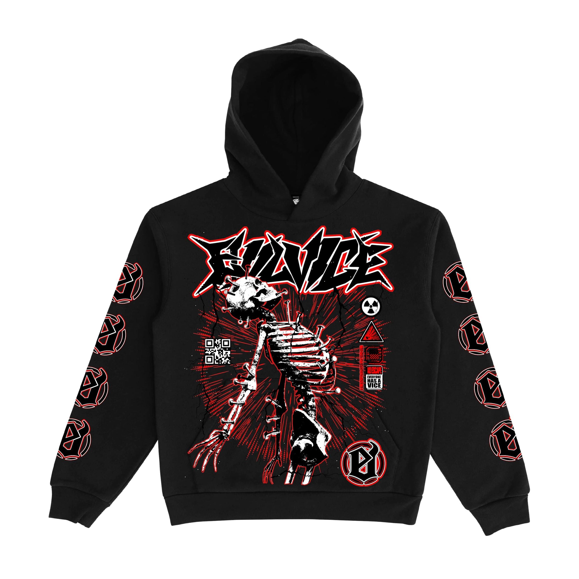 EVIL VICE EVERYONE NAIL ESCAPE PULLOVER HOODIE – BLUE CITY NYC