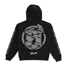 Load image into Gallery viewer, EVIL VICE BARBED SKULL PULLOVER HOODIE