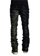 Load image into Gallery viewer, PAIN LAB BLACK CAMO SPLIT DENIM