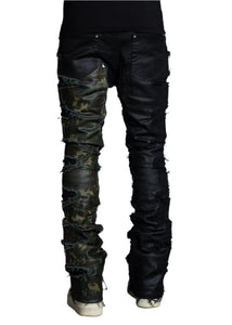 PAIN LAB BLACK CAMO SPLIT DENIM