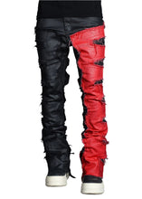 Load image into Gallery viewer, PAIN LAB BLACK FRED SPLIT DENIM V1