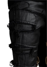 Load image into Gallery viewer, PAIN LAB BLACK SPLIT DENIM