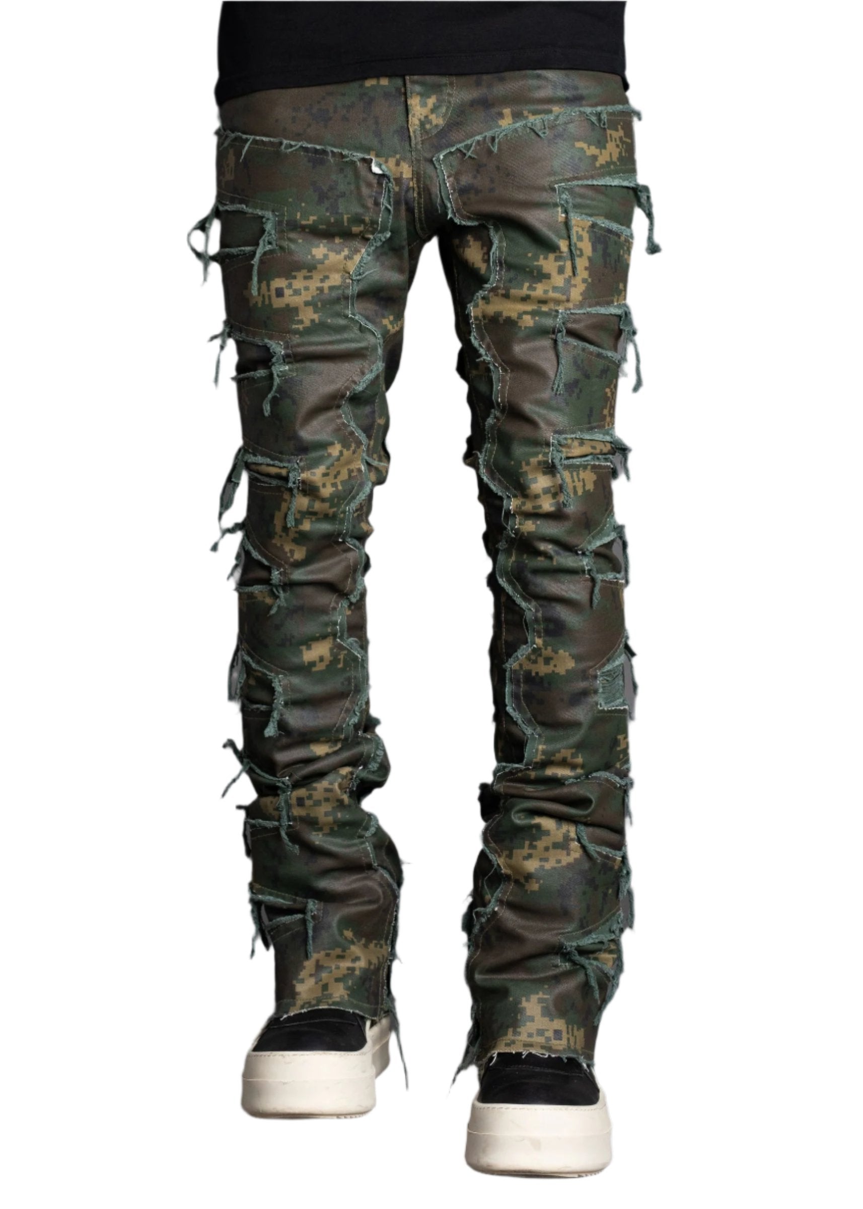 PAIN LAB WASHED BLACK STACKED DENIM PAIN LAB GREY FADE STACKED