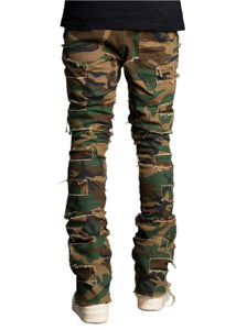 PAIN LAB CAMO DISTRESSED DENIM