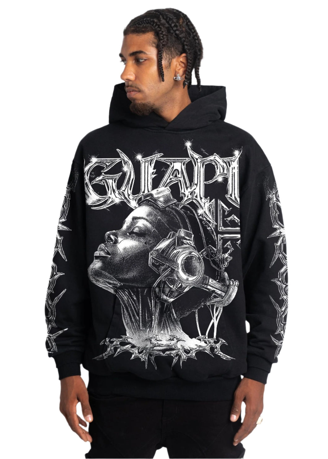 GUAPI OBSIDIAN CYBORG PULL OVER HOODIE