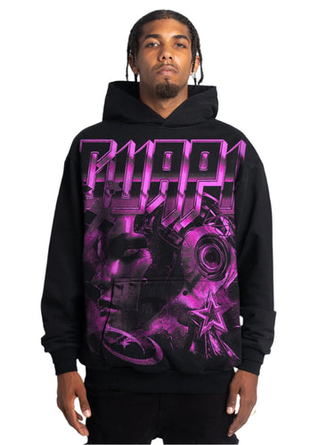 GUAPI CYBER  PINK PULLOVER HOODIE