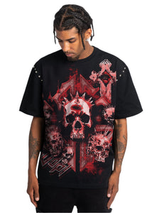 GUAPI BLOOD RED SKULL T.SHIRT