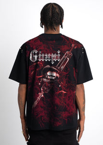 GUAPI BLOOD RED SKULL T.SHIRT