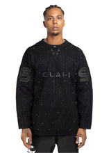 Load image into Gallery viewer, GUAPI ALL BLACK KNIT HOCKEY JERSEY