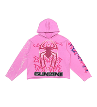 Load image into Gallery viewer, GUNZINII PINK SPYDER PULLOVER HOODIE