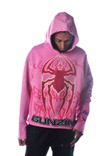 Load image into Gallery viewer, GUNZINII PINK SPYDER PULLOVER HOODIE