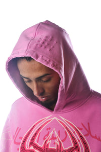 GUNZINII PINK SPYDER PULLOVER HOODIE