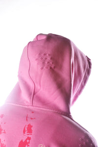 GUNZINII PINK SPYDER PULLOVER HOODIE