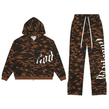 Load image into Gallery viewer, GODSPEED OG LOGO BROWN CAMO ZIP HOODIE