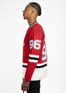 GUAPI BLOOD RED KNIT HOCKEY JERSEY