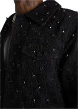 Load image into Gallery viewer, GUAPI ALL BLACK EMBELLISHED DENIM JACKET