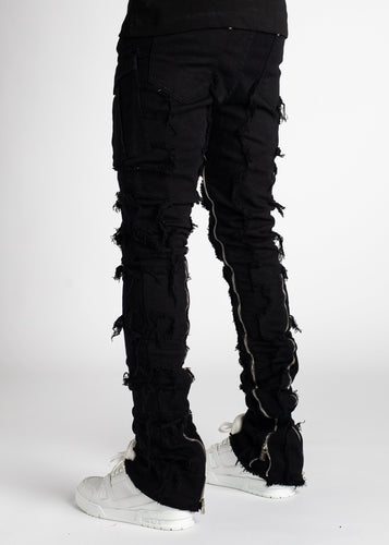 GUAPI OBSIDIAN STACKED JEANS
