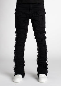 GUAPI OBSIDIAN STACKED JEANS