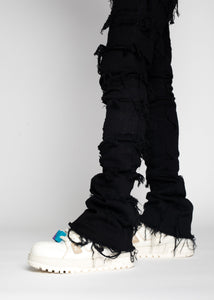 GUAPI OBSIDIAN BLOOD STACKED JEANS