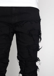 GUAPI OBSIDIAN BLOOD STACKED JEANS