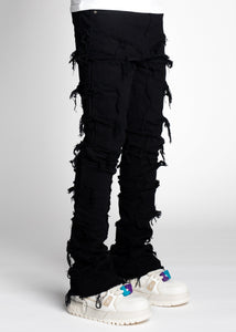 GUAPI OBSIDIAN BLOOD STACKED JEANS