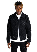 Load image into Gallery viewer, GUAPI ALL BLACK EMBELLISHED DENIM JACKET