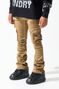 SERENEDE CINNAMON CARGO STACKED JEANS