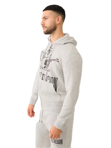 TRUE RELIGION CRACKLE ZIP UP HOODIE